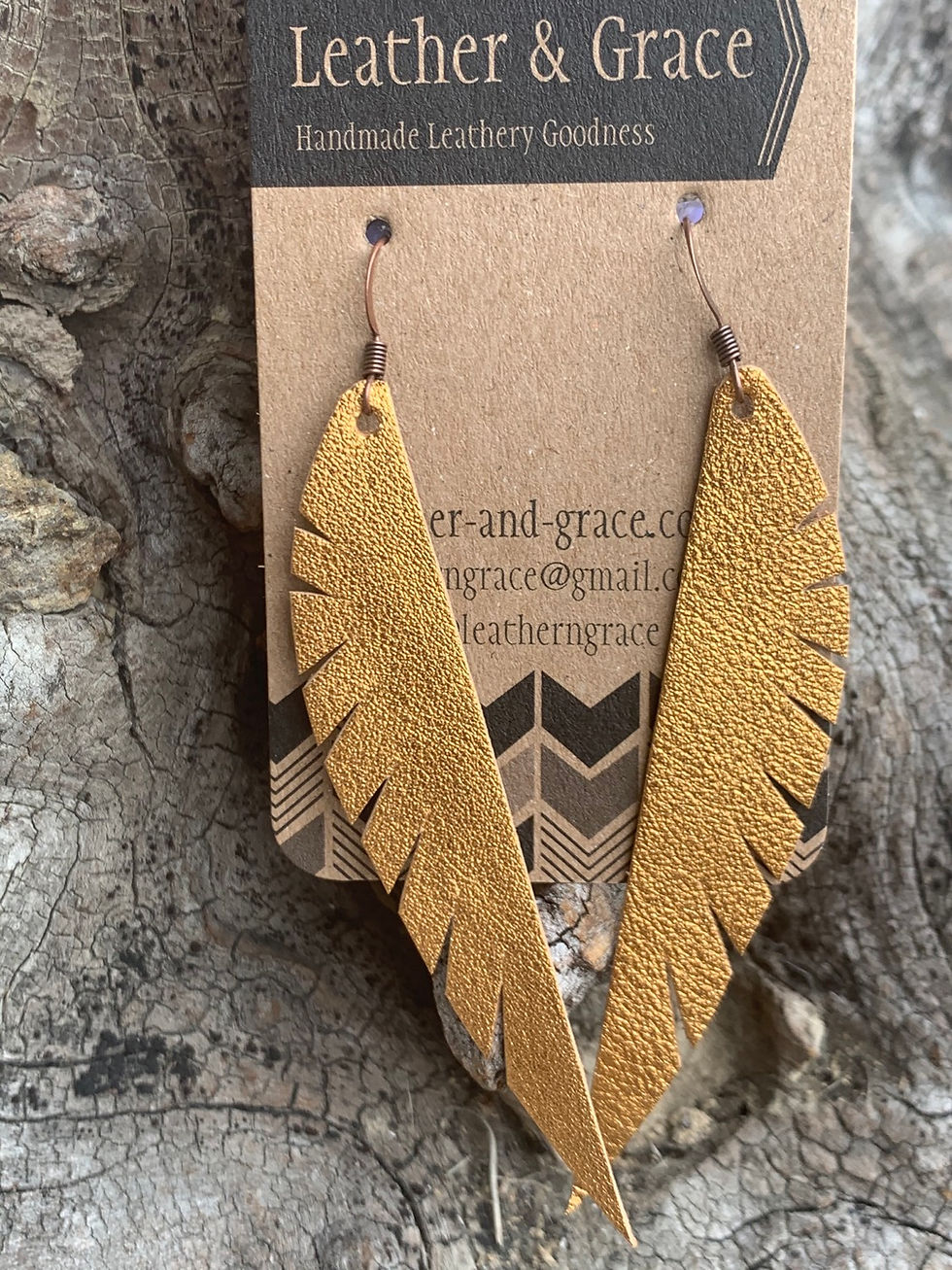 Metallic Copper Angel Wings