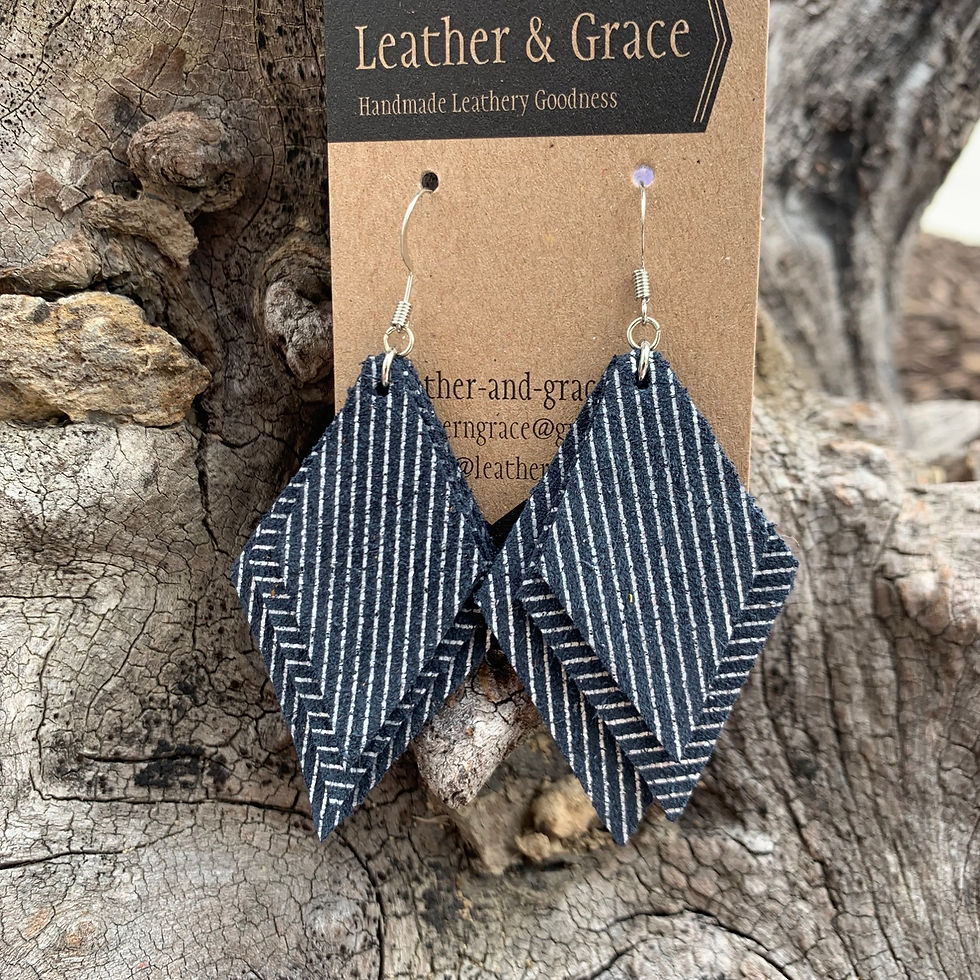 Thumbnail: Navy Pinstripe Triple Diamonds
