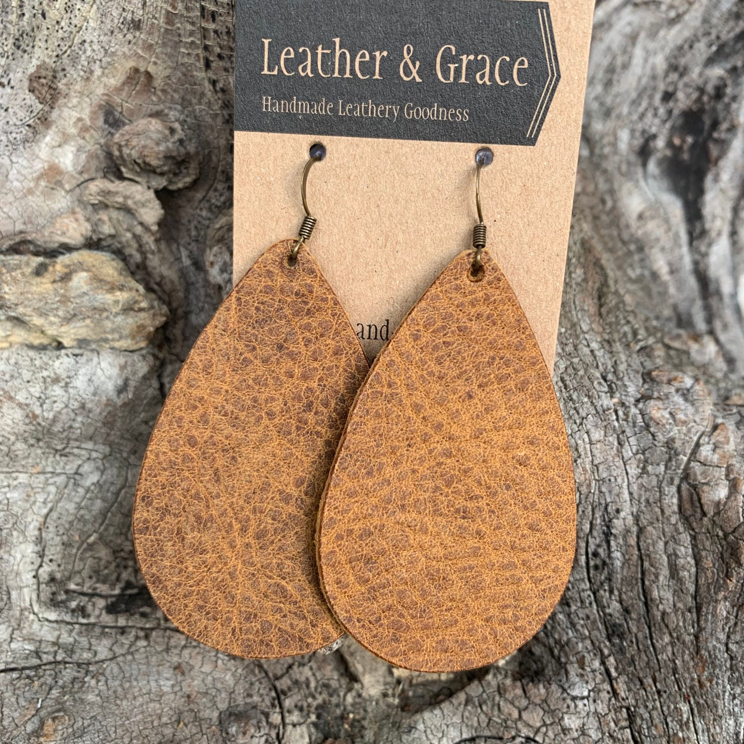 Textured Tan Giant Drops