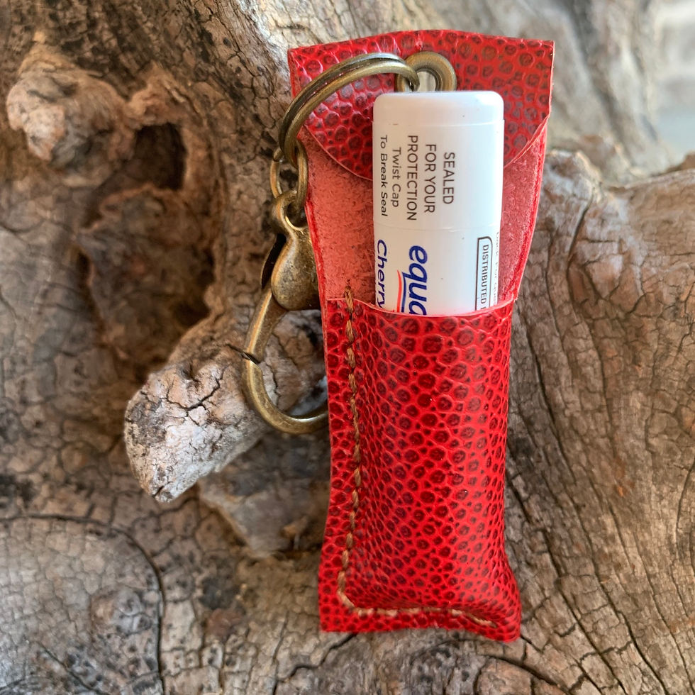 Pebble Red Chapstick Holder