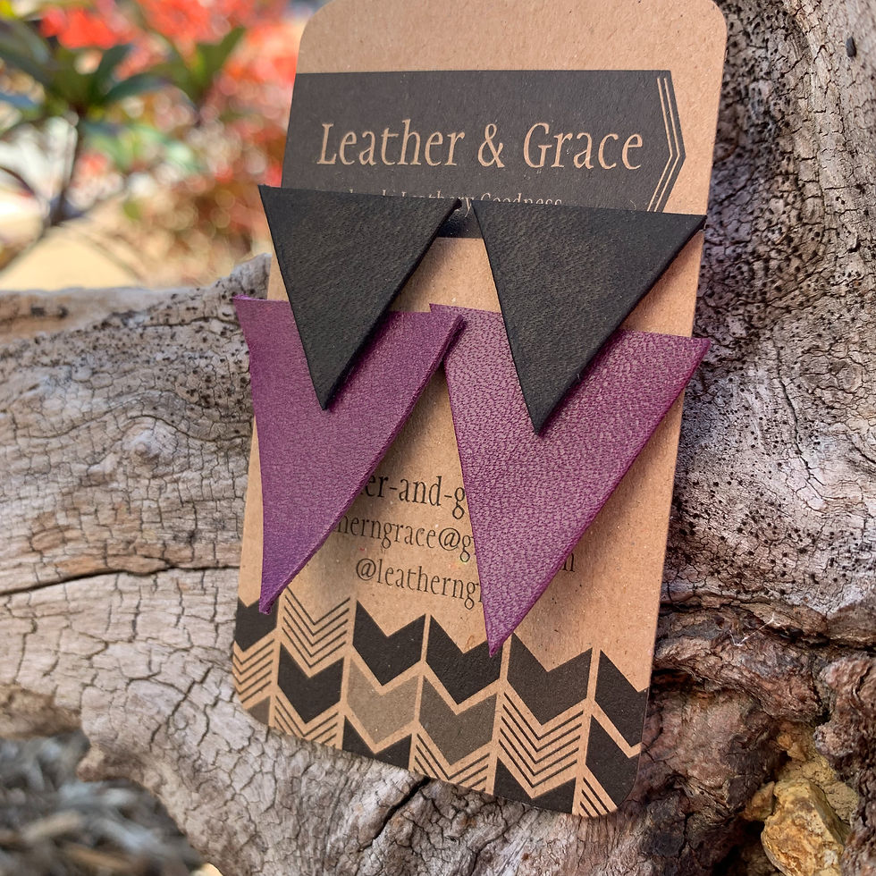 Thumbnail: Art Deco Studs in Purple/Black