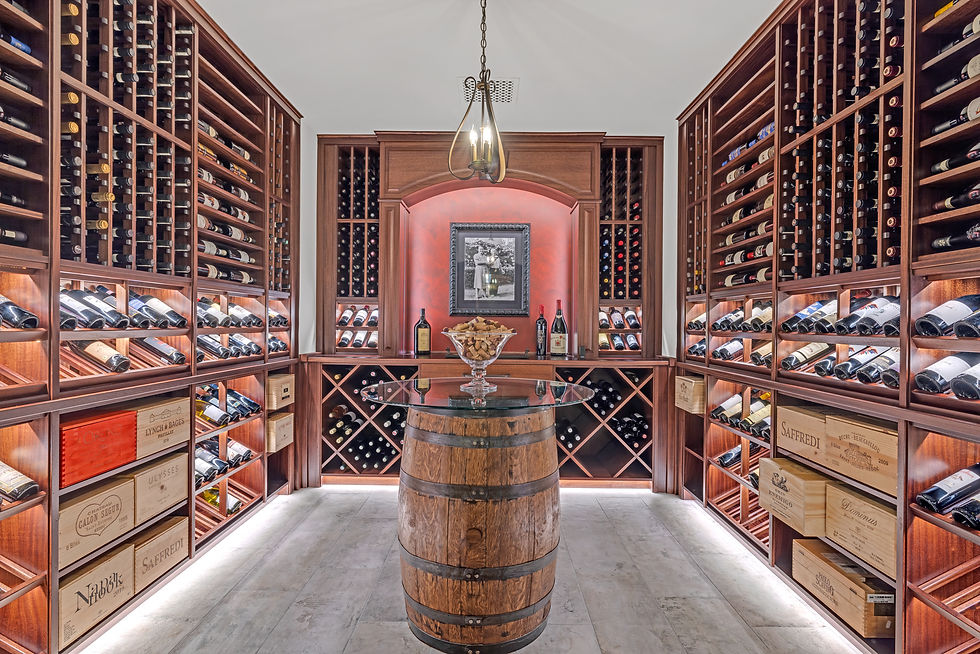 Costum cellar with racking for full cases