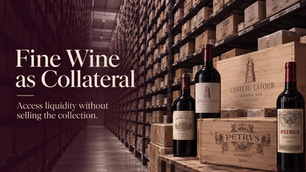 Fine wine in bonded storage, illustrating wine as collateral.