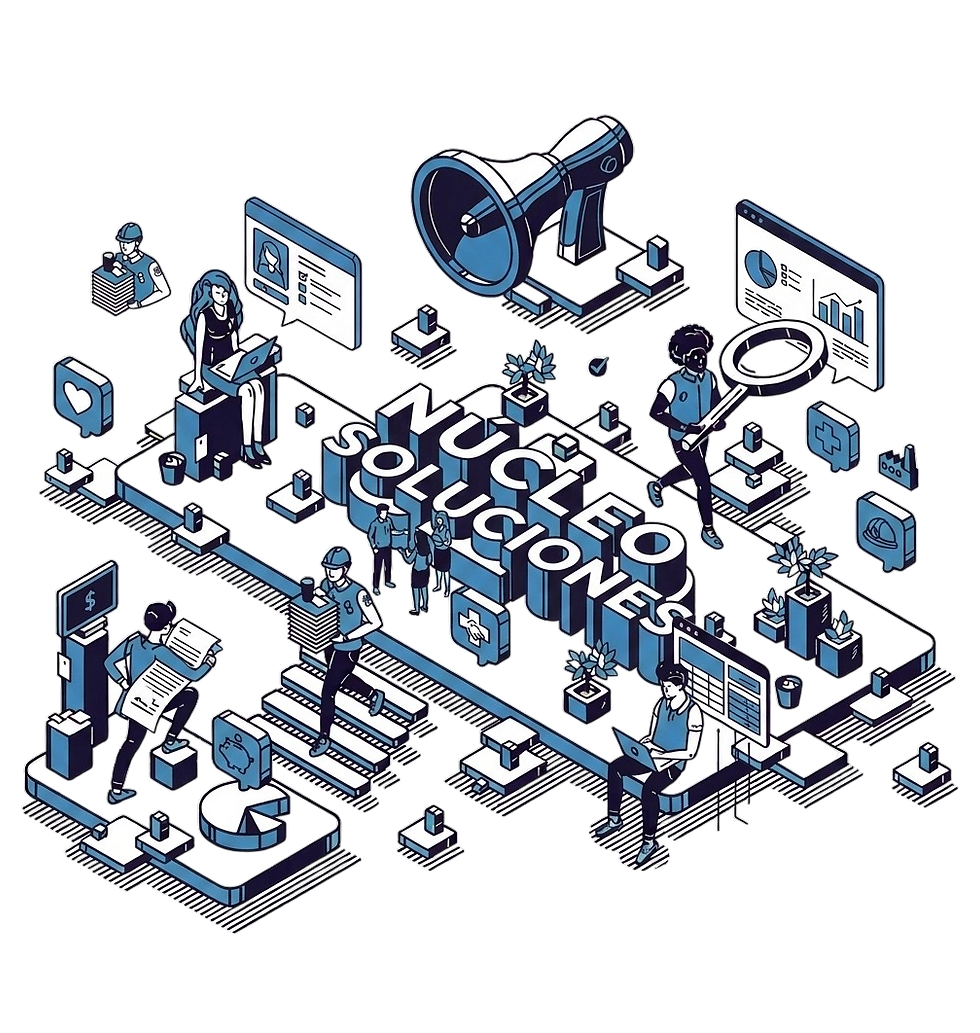 Ilustración de Núcleo Soluciones, tu seguridad social en manos expertas.