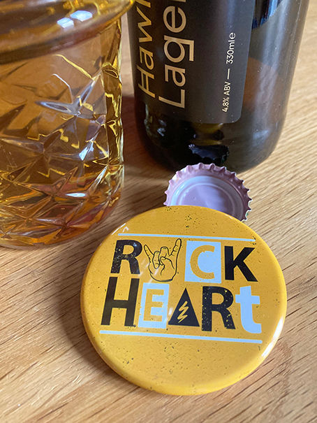 Personalised bottle opener using artwork of band logo