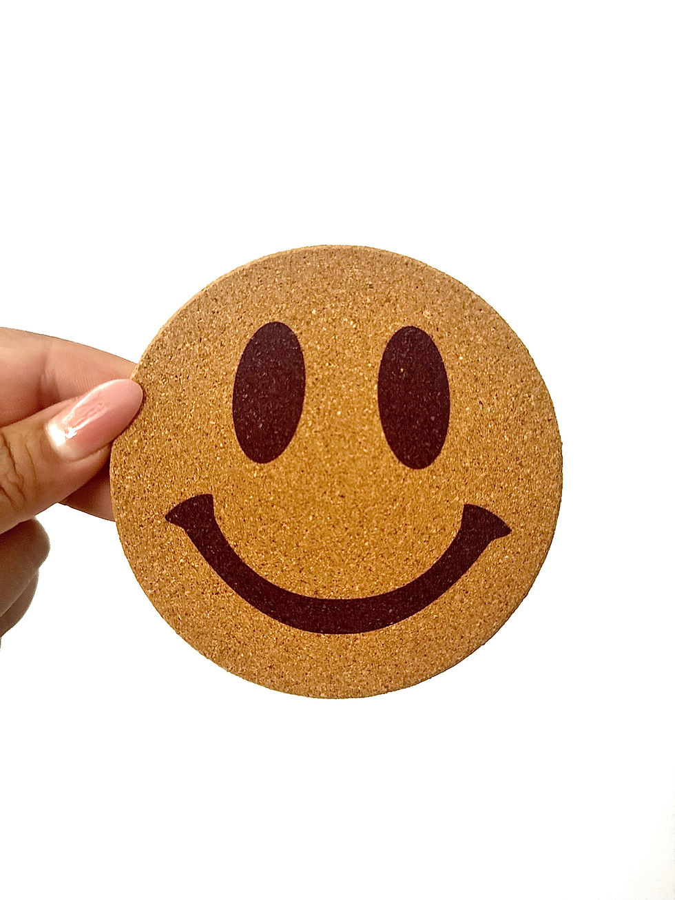 Thumbnail: Happy Face Cork Coaster, Flower Cork Coaster, Cute Trendy Coaster for Glass Can Cup, Mugs & Tumblers, Coaster For Drinks, Ret