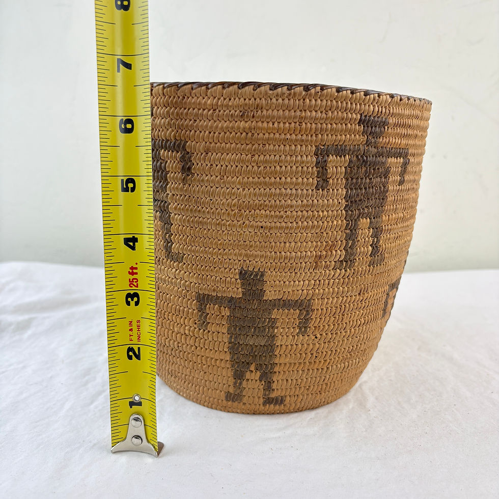 Thumbnail: Tohono O'odham Pima Storage Basket or Vase with 10 Figures