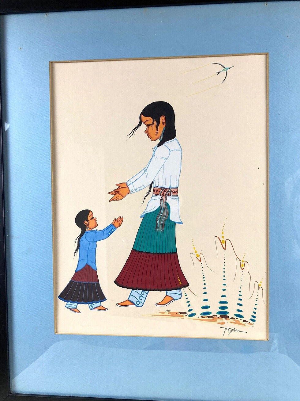 Thumbnail: Original Beatien Yazz Navajo Painting, Native American
