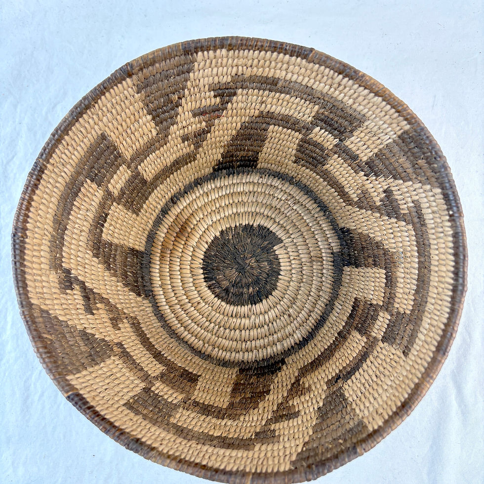Thumbnail: Tohono O'odham Pima Fret Storage Basket or Vase