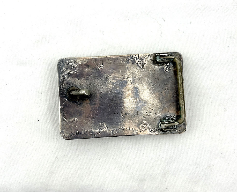 Thumbnail: Older Navajo Fred Harvey Silver Concho Belt Buckle