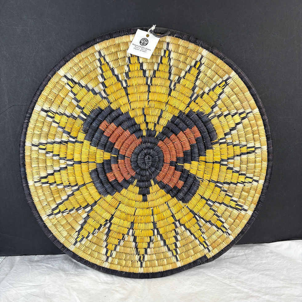 Thumbnail: Large Hopi Butterfly & Sunburst Design Basket