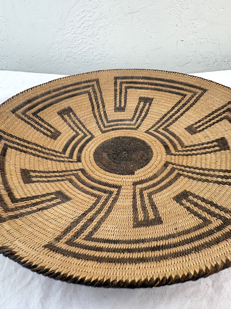 Thumbnail: Tohono O'odham Pima Fret Design Basket