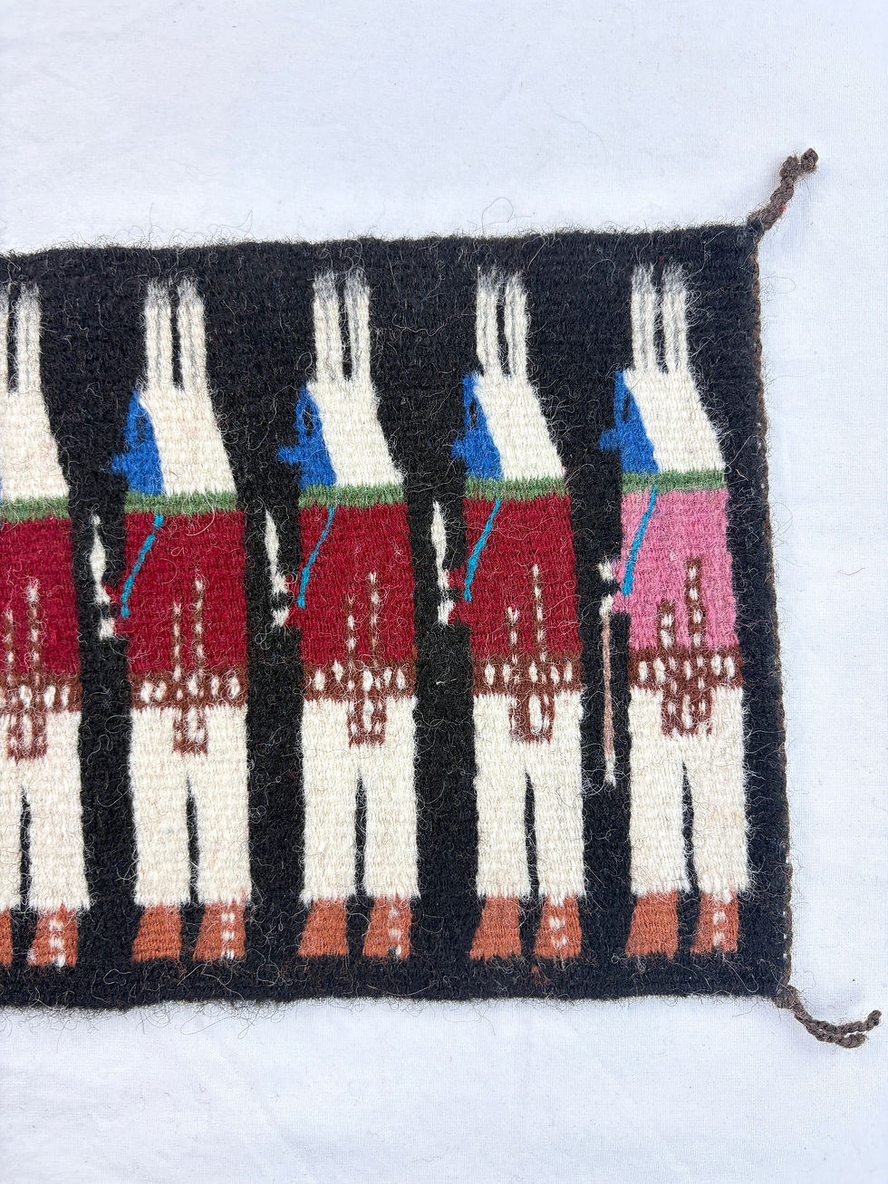 Thumbnail: Yeibichai Dancer Vegetal Dye Navajo Weaving by Ella Yazzie