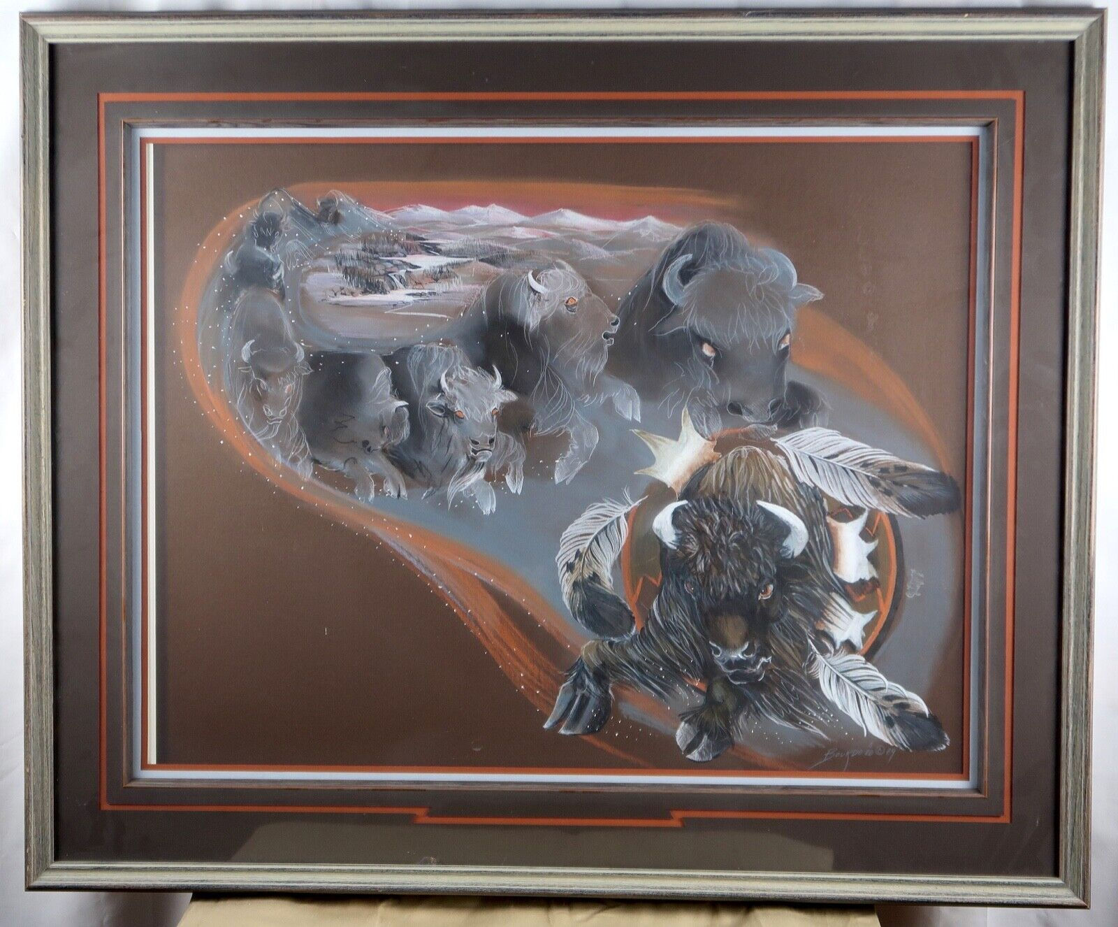 Native American Buffalo Spirit Original Painting