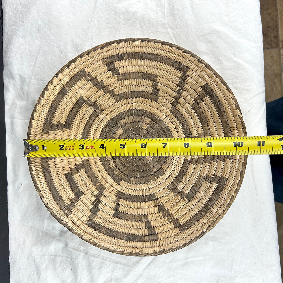 Thumbnail: Vintage Tohono O'odham Pima Fret Design Basket