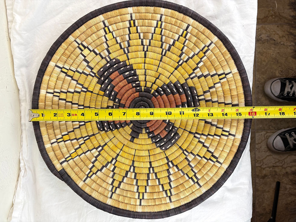 Thumbnail: Large Hopi Butterfly & Sunburst Design Basket