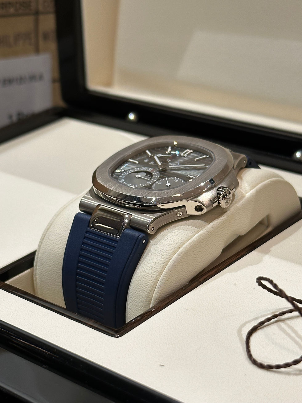 Thumbnail: Patek Philippe Nautilus In White Gold | Slate Grey Dial | Box & Papers | 2022