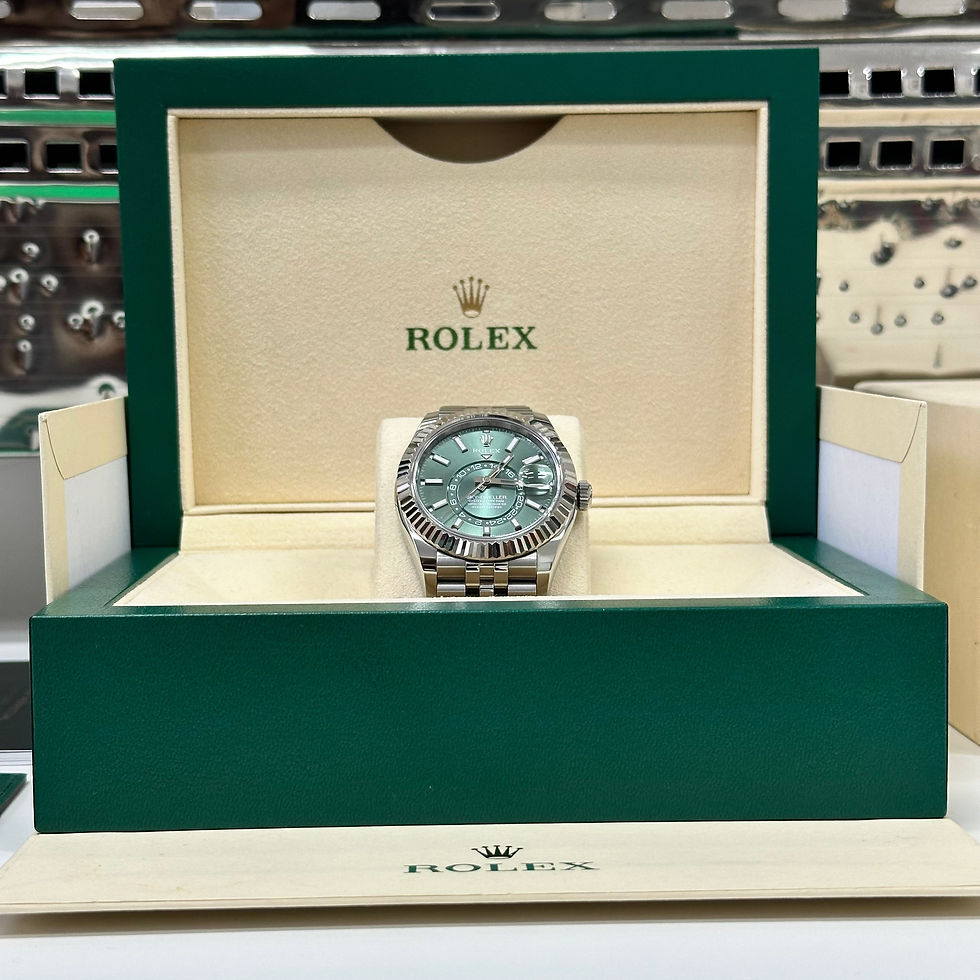 Thumbnail: Rolex Sky-Dweller Mint Green Dial Jubilee Bracelet