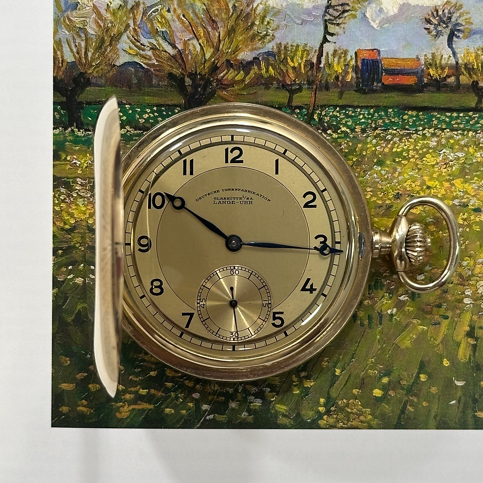 Thumbnail: A. Lange & Sohne DUF Pocket Watch 14k Yellow Gold NOS Condition 1930s