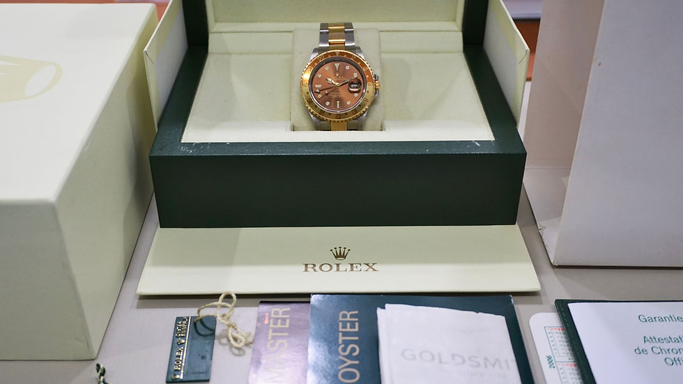 Thumbnail: Rolex GMT Master II Rootbeer 16713 40mm Steel & Gold 2005