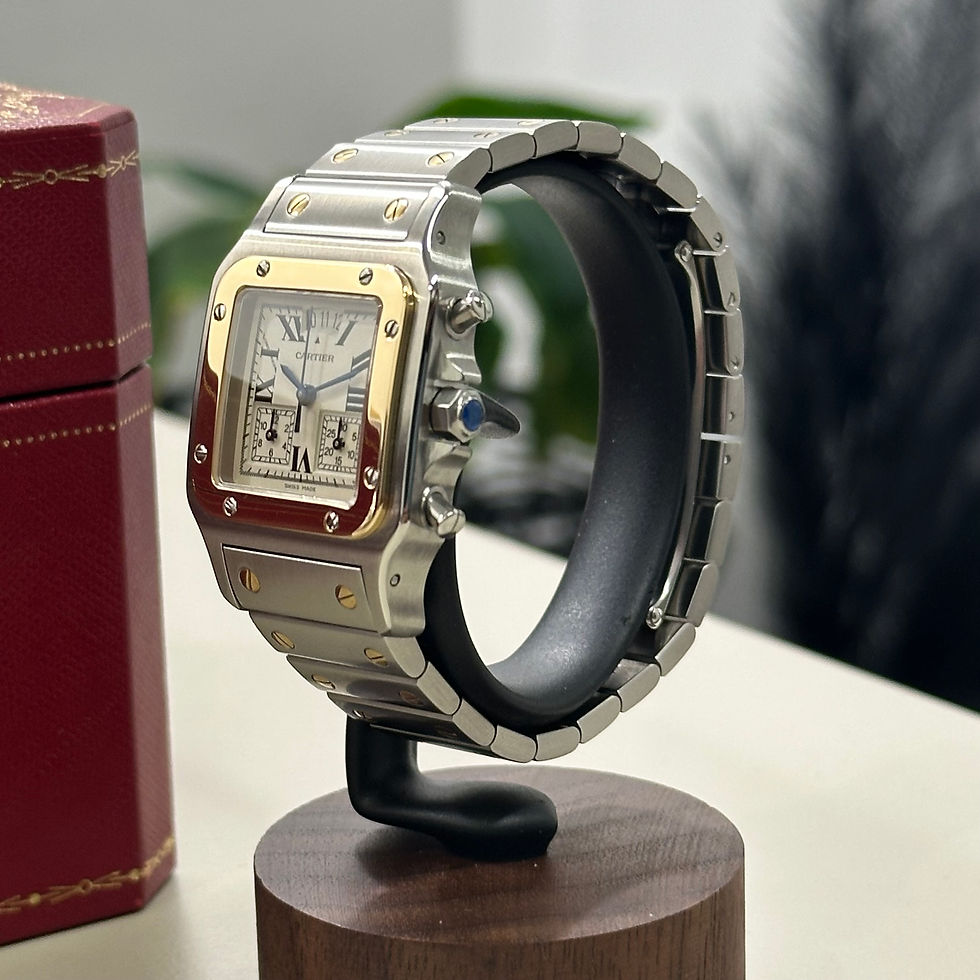Thumbnail: Cartier Santos Galbee Chronograph Steel and Gold