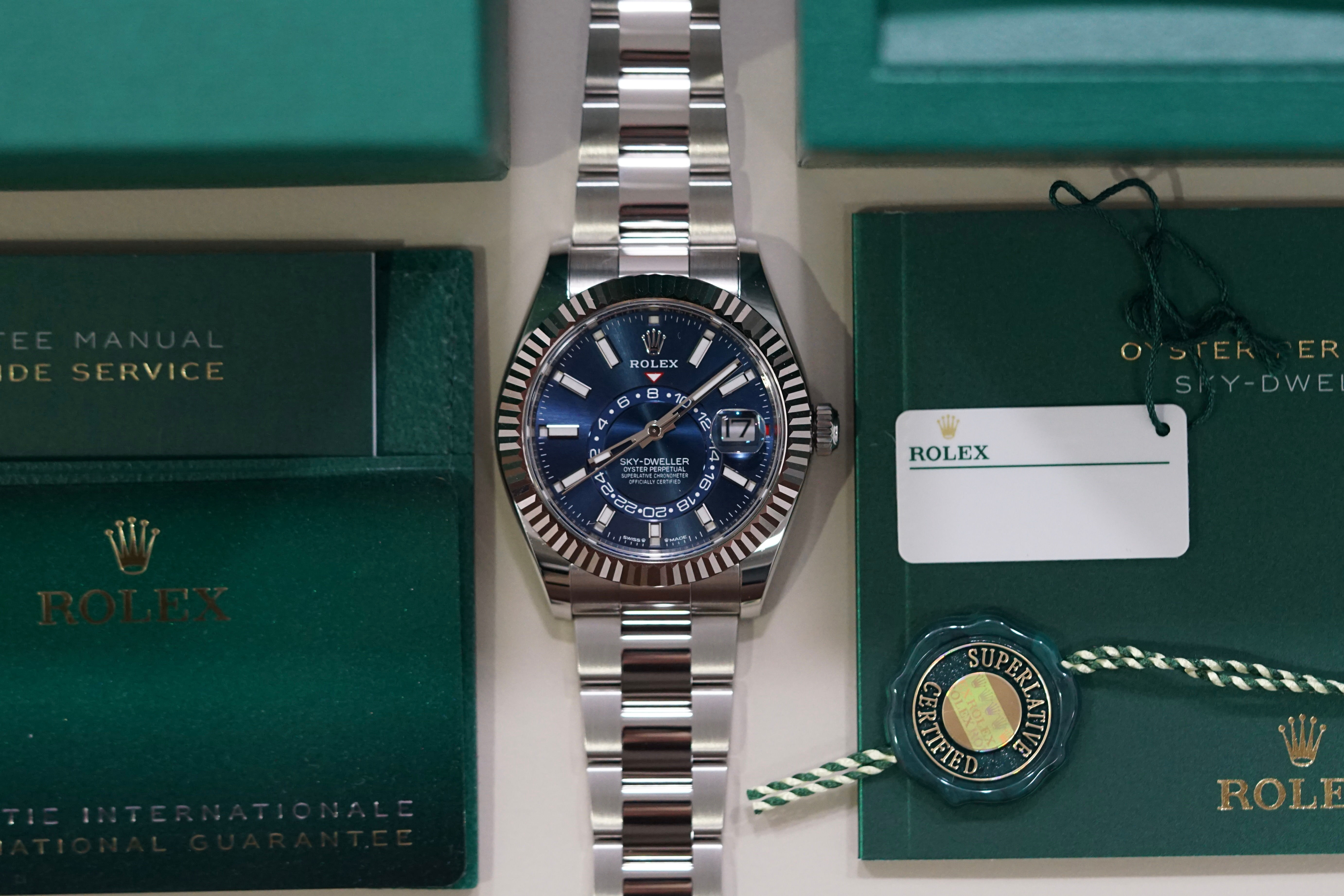 Rolex Skydweller 336934 42mm Steel & White Gold Blue dial 2026 Box and Papers
