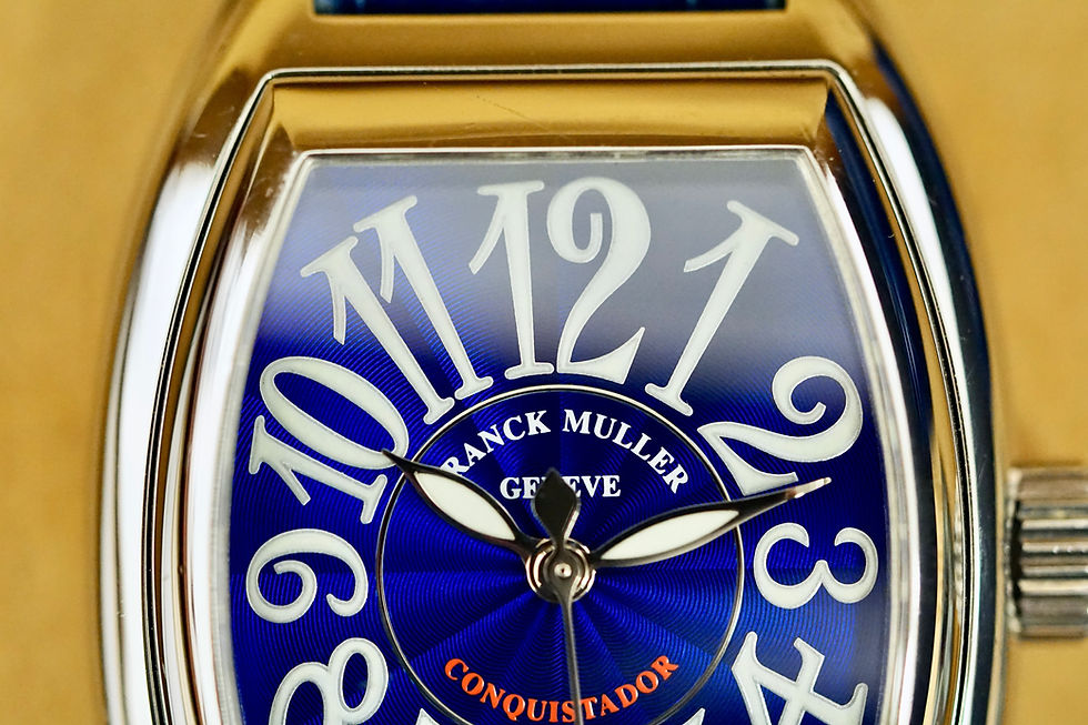 Thumbnail: Franck Muller Conquistador King Steel Watch 8001 SC Box and Papers + Black Dial