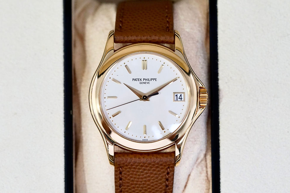 Thumbnail: PATEK PHILIPPE 18K Yellow Gold Calatrava Taille 5107J-001 Box and Papers