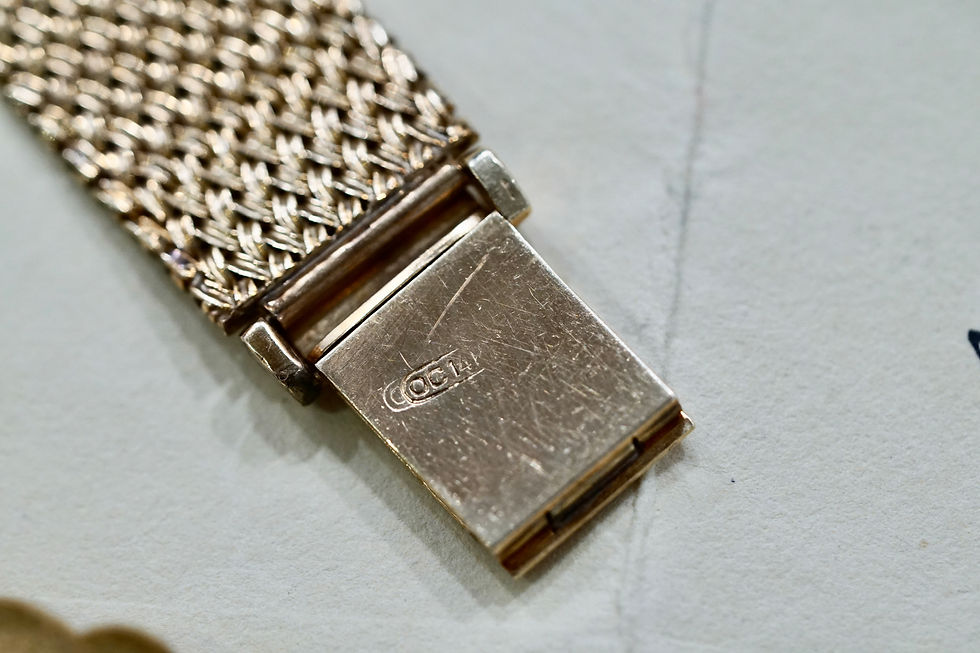 Thumbnail: Patek Philippe Very Rare Gold Calatrava 96 Double-Signed Gubelin 1961 Full Set