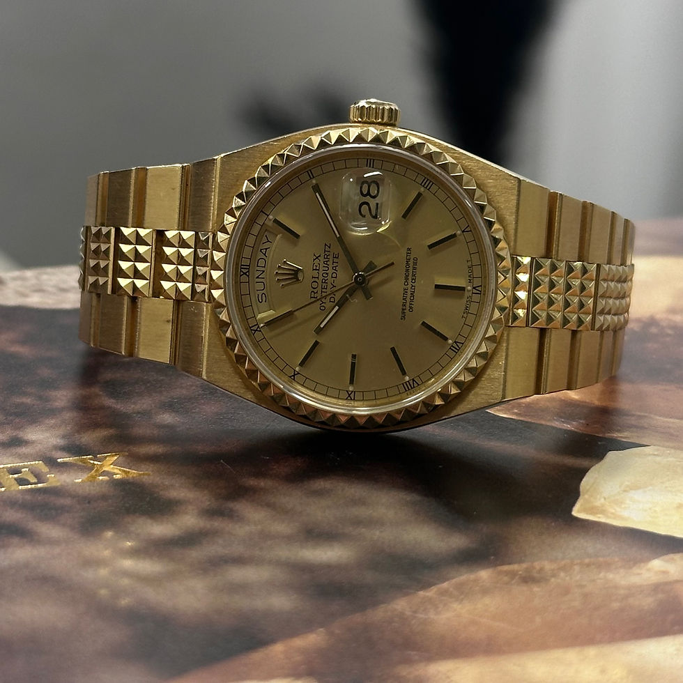 Thumbnail: Rolex Rare Day-Date Pyramid Egyptian Oysterquartz 19028 Full Set