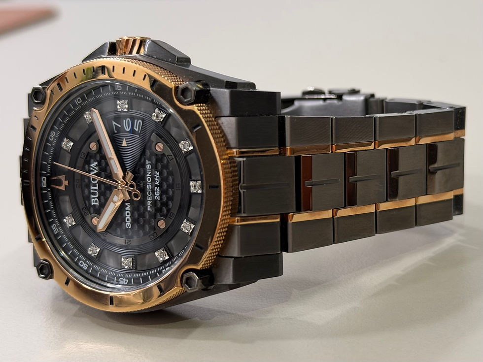 Thumbnail: Unworn Bulova Icon Diamond Precisionist 98D149 46mm B&P RRP £649 RIGHT BRACELET