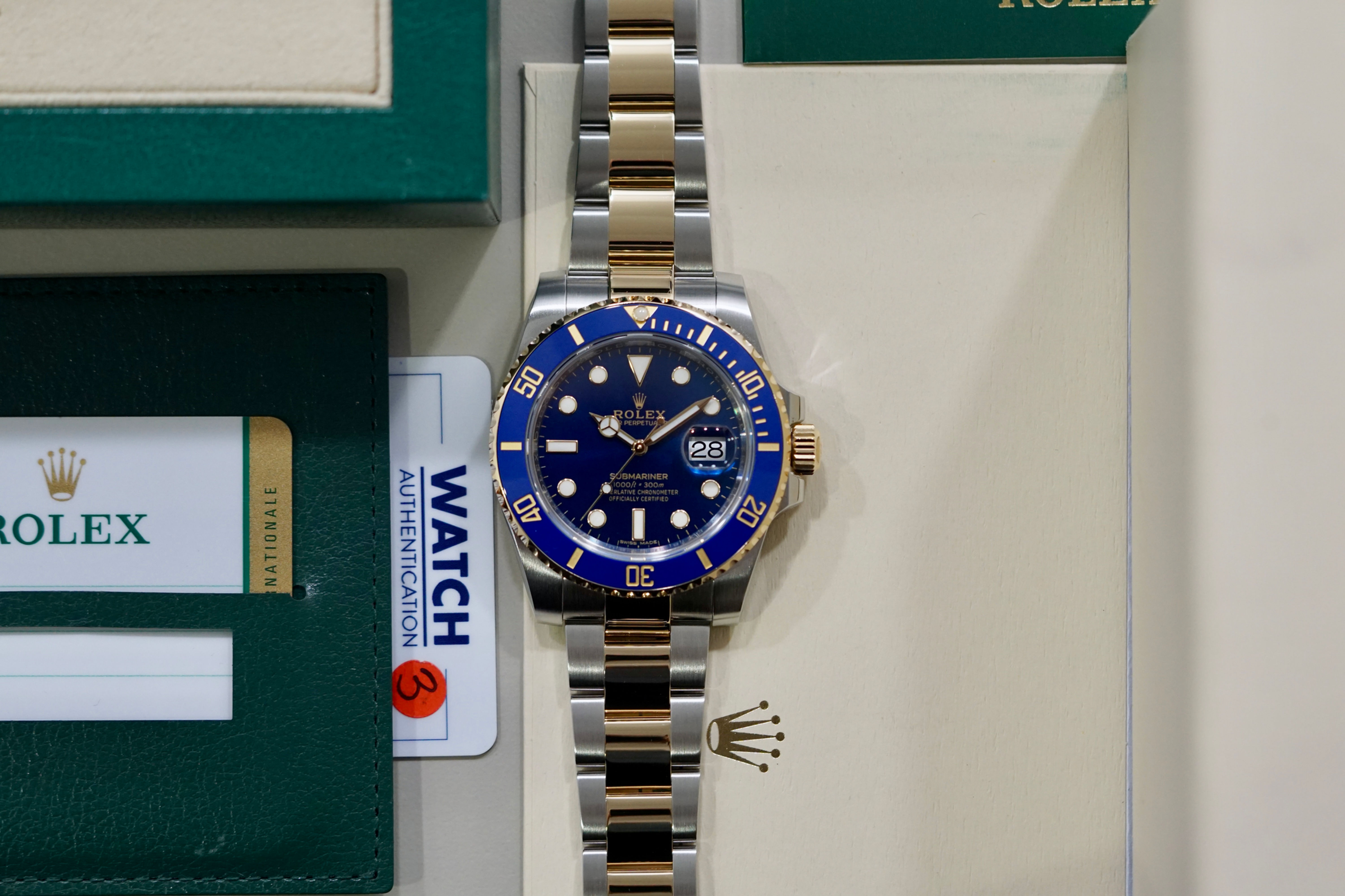 Rolex Steel & Gold Submariner Date Blue Dial 116613LB B&P