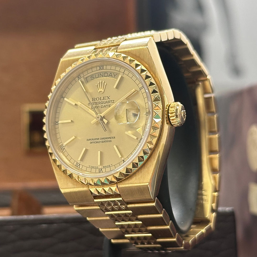 Thumbnail: Rolex Rare Day-Date Pyramid Egyptian Oysterquartz 19028 Full Set