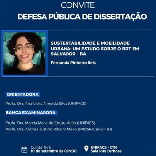 CONVITE: Defesa pública de dissertação