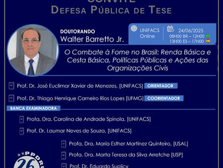 Defesa Pública de Tese - Walter Barretto Jr.