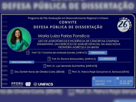 DEFESA DE DISSERTAÇÃO: Mestranda Maria Luiza Fonsêca