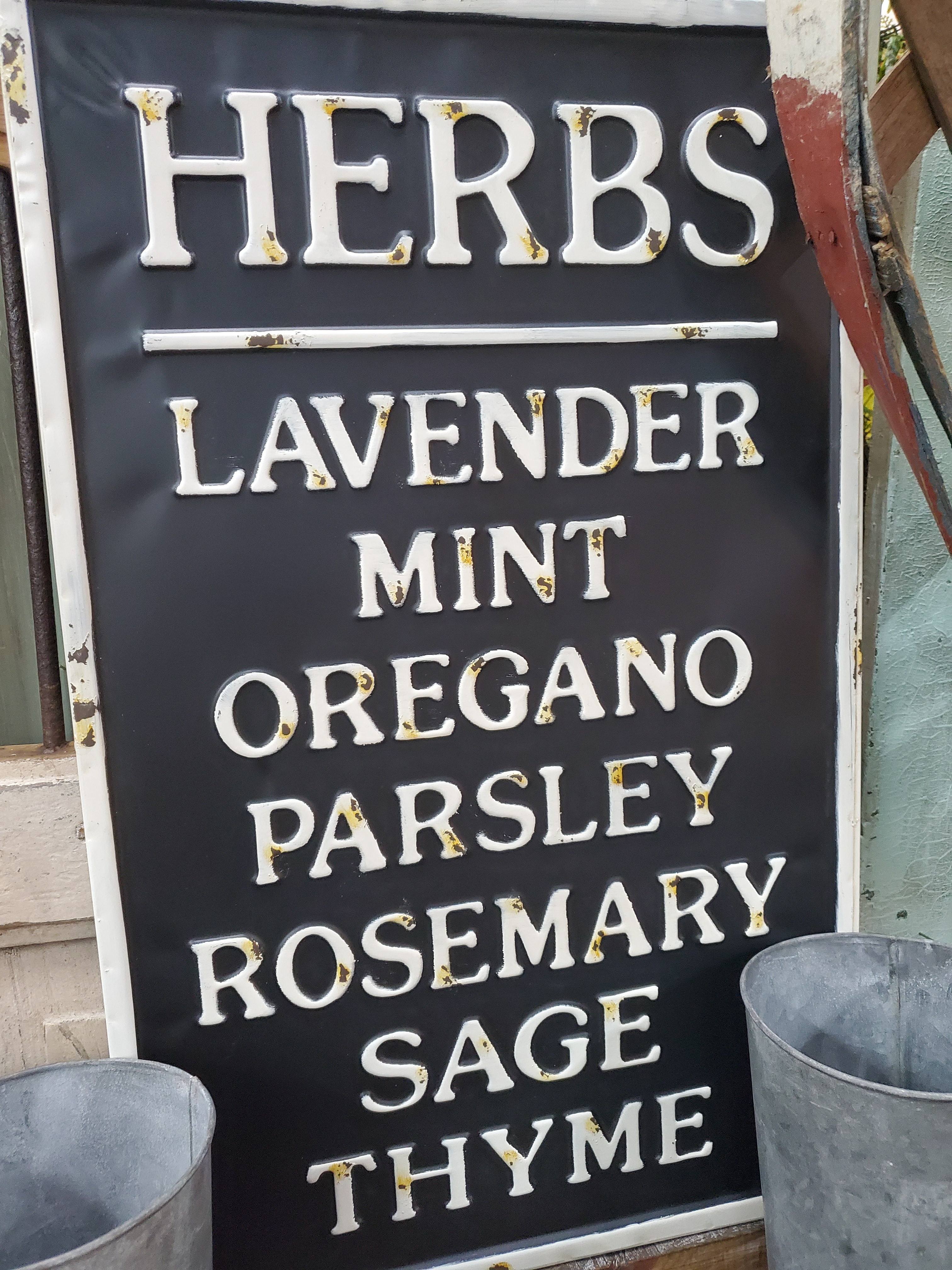 Herb garden sign