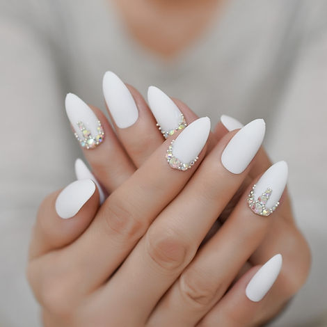 Matte-Custom-Fake-Nails-Craft-White-Decorative-Luxury-Nails-Stiletto-Rhinestones-Designed-