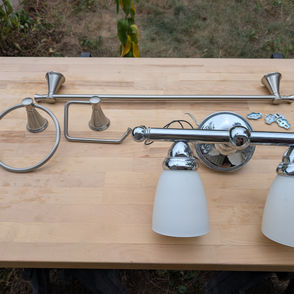 Silver Bathroom Lights & Accessories 