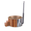 Thumbnail: Rood cederhout ronde tobbe met geïntegreerde kachel