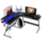 Thumbnail: BESTIER L Shaped RGB Gaming Computer Desk Study Writing Corner Gaming Table Desk