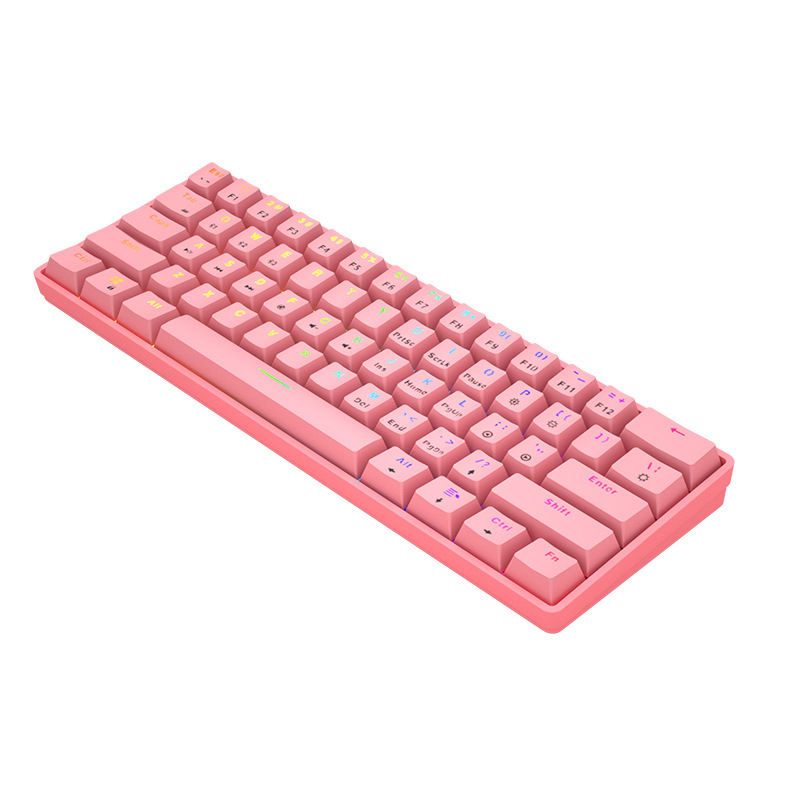 Thumbnail: AIWO Hot Sell Mini Mechanical Gaming Keyboard Rgb 60% Blue Switch