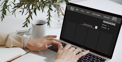 Mockup of online user interface