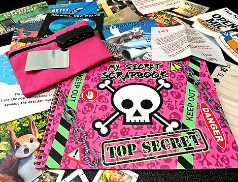 Photograph of the game components spread out