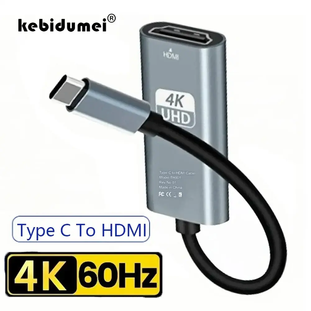 4K 60Hz USB-C to HDMI Adapter Hub for iPhone 15