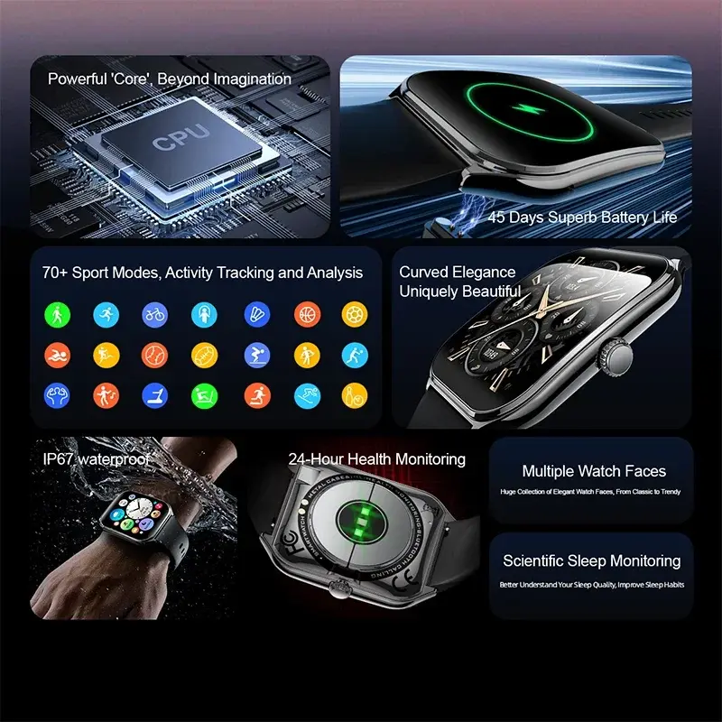 Thumbnail: Ultra-Thin 1.96" AMOLED Smartwatch — Always-On Display