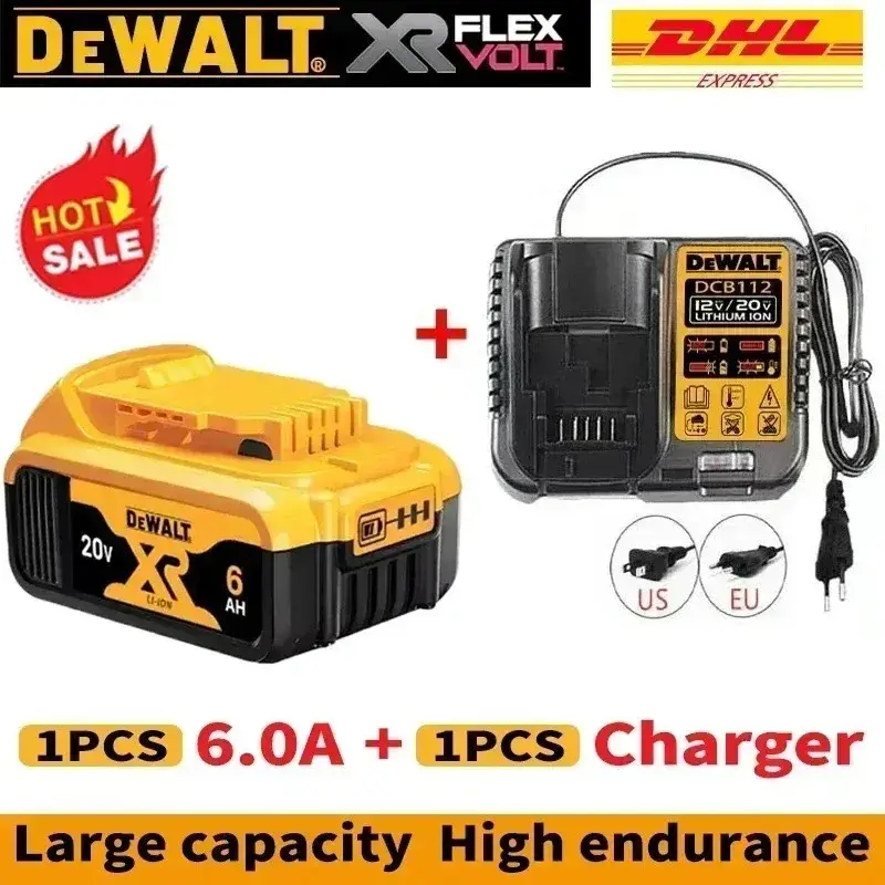 Thumbnail: DeWALT 100% Original Battery 20v/60v 9000mAh MAX FlexVolt