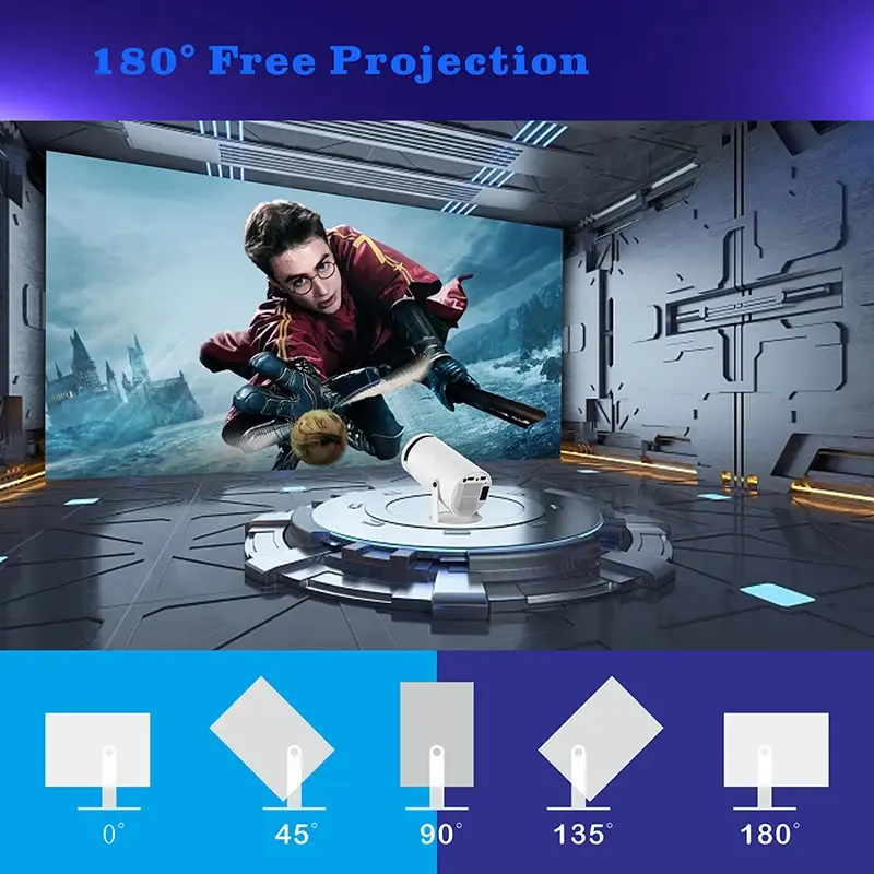 Thumbnail: HY300 Pro+ Smart Portable Projector, Android 12, WiFi & Gaming Support