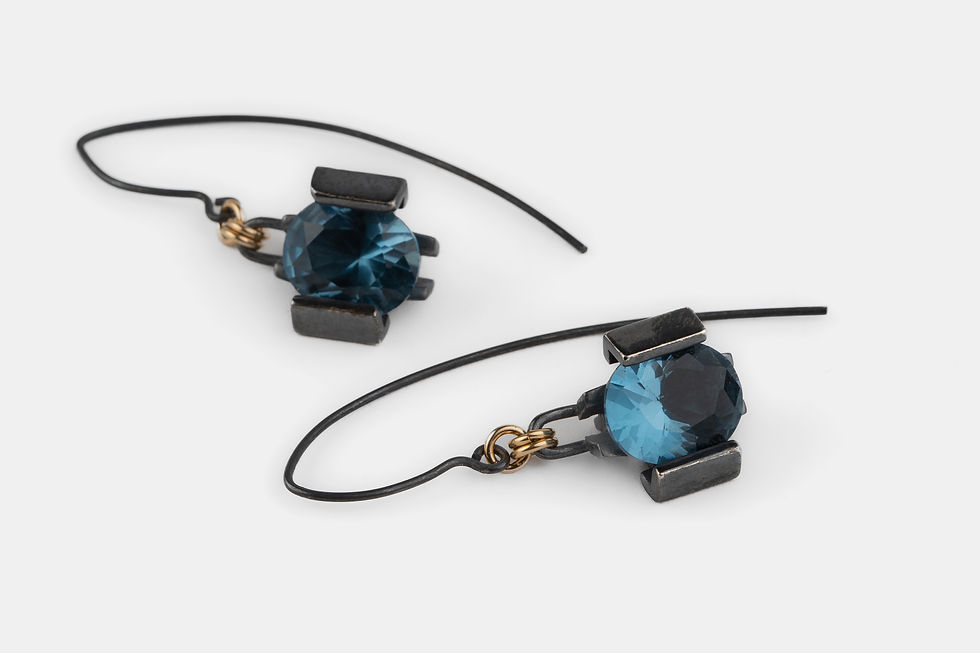 Thumbnail: Wrapped Gemstone Earrings