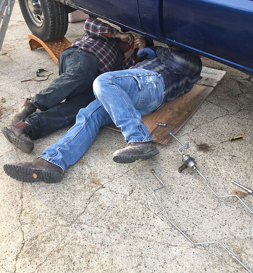 under the car